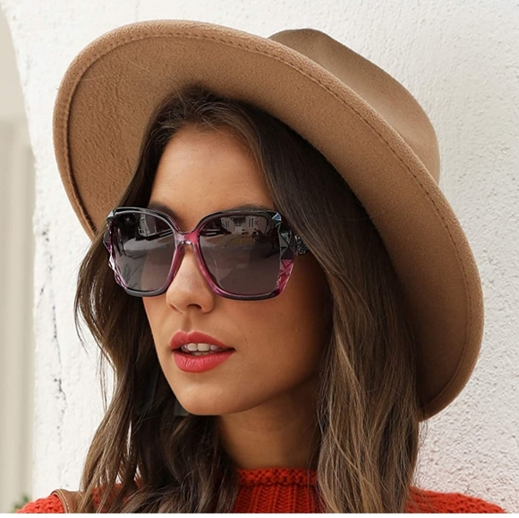 Women sunglasses square glasses polarized shiny - Picture 11 of 14